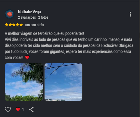 Avaliação Exclusiva Viagens